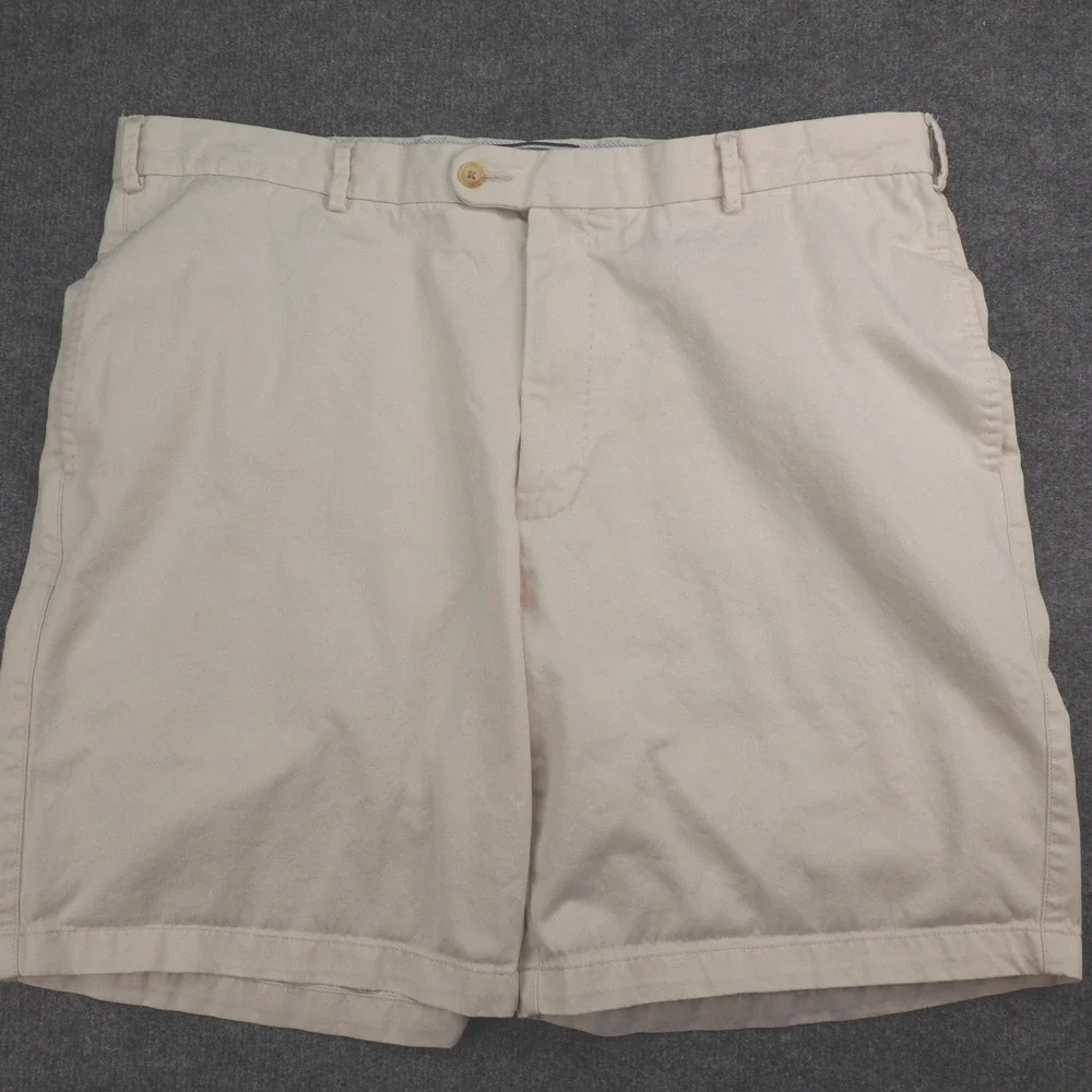 Peter Millar Shorts Mens 40 Chino Beige Solid Preppy Old Money Golf Luxury